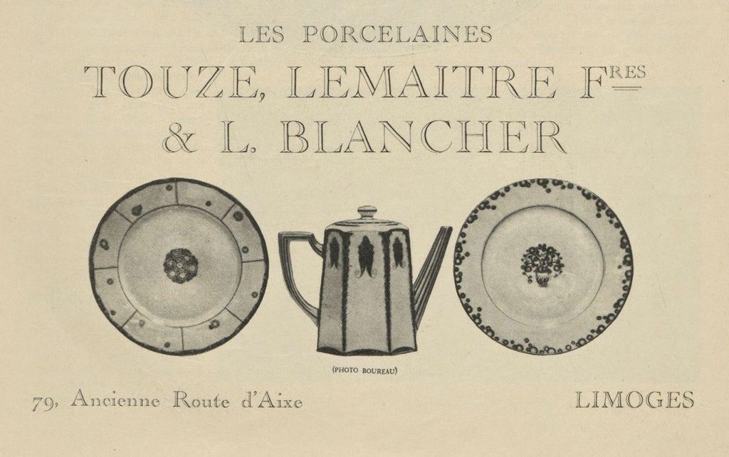 Les porcelaines Touze, Lemaître frères et L. Blancher
