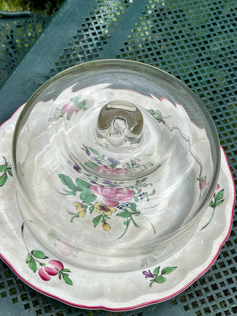 Cloche à beurre ou à fromage, ancienne, cristal bullé. 1900 – MAISON DE  FAMILLE BROCANTE ART DE LA TABLE