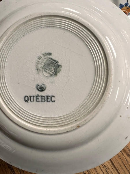 Assiettes plates ou creuses, faïence, Ste Amandinoise ‘’Québec’’